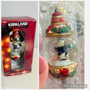 KIRKLAND SIGNATURE COLLECTIBLE WATERGLOBE ORNAMENT SNOWMAN